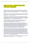 CEM 100 TEST 3 QUESTIONS WITH VERIFIED ANSWERS 