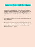 Labor Law Review &lpar;2026 Bar Syllabus&rpar;