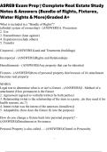 ASREB Exam Prep &vert; Complete Real Estate Study Notes & Answers &lpar;Bundle of Rights&comma; Fixtures&comma; Water Rights & More&rpar;Graded A&plus;