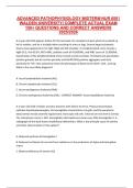 ADVANCED PATHOPHYSIOLOGY MIDTERM NUR 6501 WALDEN UNIVERSITY- COMPLETE ACTUAL QUESTIONS WITH CORRECT ANSWERS 2025