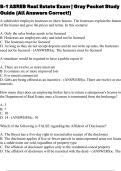 B-1 ASREB Real Estate Exam &vert; Gray Packet Study Guide &lpar;All Answers Correct&excl;&rpar;