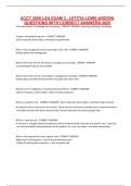 ACCT 2000 LSU EXAM 3 - LETITIA LOWE-ARDOIN QUESTIONS WITH CORRECT ANSWERS 2025&period;