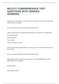 MCLETC COMPREHENSIVE TEST QUESTIONS WITH VERIFIED ANSWERS