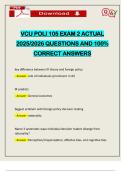 VCU POLI 105 EXAM 2 ACTUAL 2025&sol;2026 QUESTIONS AND 100&percnt; CORRECT ANSWERS