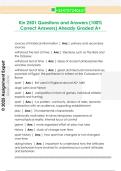 Kin 2501 Questions and Answers &lpar;100&percnt;  Correct Answers&rpar; Already Graded A&plus;