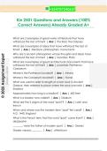 Kin 2501 Questions and Answers &lpar;100&percnt;  Correct Answers&rpar; Already Graded A&plus; 