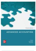 Advanced Accounting &ndash; 15th Edition by Hoyle&comma; Schaefer & Doupnik &ndash; Complete Solutions Manual &lpar;Chapters 1&ndash;19&rpar;