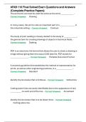 AFAB 110 Final Solved Exam Questions and Answers &lpar;Complete Practice Papers&rpar;