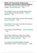 AFAB 110 Final Study Guide Exam Questions and Answers &lpar;Solved Papers&rpar;