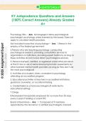 KY Jurisprudence Questions and Answers  &lpar;100&percnt; Correct Answers&rpar; Already Graded  A&plus; 