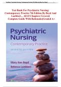 Psychiatric Nursing&colon; Contemporary Practice &lpar;6th Edition&comma; Boyd&rpar; &ndash; Complete Test Bank with Answer