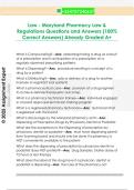 Law - Maryland Pharmacy Law &  Regulations Questions and Answers &lpar;100&percnt;  Correct Answers&rpar; Already Graded A&plus;