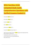 WGU Nutrition D440 Competed Study Guide Comprehensive Questions with Verified Answers Graded A&plus;