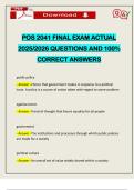 POS 2041 FINAL EXAM ACTUAL 2025&sol;2026 QUESTIONS AND 100&percnt; CORRECT ANSWERS