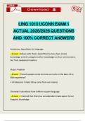 LING 1010 UCONN EXAM 1 ACTUAL 2025&sol;2026 QUESTIONS AND 100&percnt; CORRECT ANSWERS