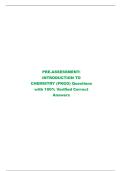 PRE-ASSESSMENT INTRODUCTION TO CHEMISTRY &lpar;PKGO&rpar; Questions with 100&percnt; Verified Correct Answers
