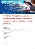 NURS 6501 Week 3 Quiz &lpar;2025&rpar;Advanced Pathophysiology Walden University with complete verified solutions already graded A&plus;&Tab;  