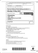 Pearson Edexcel International GCSE &lpar;9&ndash;1&rpar; Chemistry UNIT&colon; 4CH1 Science &lpar;Double Award&rpar; 4SD0 PAPER&colon; 1C &lpar; 4CH1&sol;1C 4SD0&sol;1C &rpar;  Summer 2025 &plus; Mark scheme