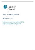 Pearson Edexcel International GCSE In Chemistry &lpar;4CH1&rpar; Paper 1CR Mark Scheme &lpar;Results&rpar; Summer 2025