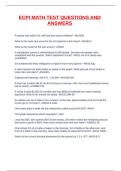 ECPI MATH TEST QUESTIONS AND ANSWERS