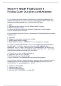 Women-s Health Final Module 6 Review Exam Questions and Answers