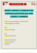 WAQTC&colon; ASPHALT 2 EXAM ACTUAL 2025&sol;2026 QUESTIONS AND 100&percnt; CORRECT ANSWERS