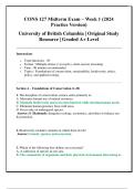 CONS 127 Midterm Exam &ndash; Week 1 &lpar;2024  Practice Version&rpar;  University of British Columbia &vert; Original Study  Resource &vert; Graded A&plus; Level