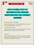 PLCY 110 FINAL&comma; PLCY 110 MIDTERM ACTUAL 2025&sol;2026 QUESTIONS AND 100&percnt; CORRECT ANSWERS