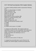 ACCT 310 Final Exam Questions With Complete Solutions