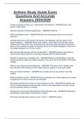 Anthem Study Guide Exam  Questions And Accurate  Answers 2025&sol;2026 