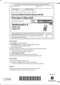 Pearson Edexcel International GCSE Mathematics A PAPER 1HR Higher Tier &lpar; 4MA1&sol;1HR &rpar; Summer 2025 &plus; Mark Scheme