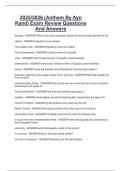 2025&sol;2026 &lpar;Anthem By Ayn  Rand&rpar; Exam Review Questions  And Answers
