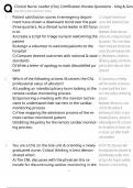 Clinical Nurse Leader &lpar;CNL&rpar; Certification Review Questions &ndash; King Gerard &sol; Score 100&percnt; &sol; 2025 Update &sol; Nursing Exam Study Guide