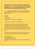 FIN310 FINAL EXAM iCLICKER AND SLIDE &lpar;Frank Smith final &ast;&ast;&ast;&ast; 1-16 &equals; Exam 1 Questions 17-30 &equals; Exam 2 Questions 31-39 &equals; Exam 3 Questions 40-58 &equals; NEW INFO&rpar; QUESTIONS WITH COMPLETE SOLUTIONS