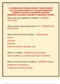 COLUMBIA BARTENDING AGENCY EXAM NEWEST  ACTUAL EXAM COMPLETE 100 QUESTIONS AND  CORRECT DETAILED ANSWERS &lpar;VERIFIED  ANSWERS&rpar; &vert;ALREADY GRADED A&plus;&vert;&vert;NEWEST EXAM&excl;&excl;&excl; 