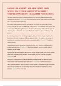 KANSAS LIFE ACCIDENT AND HEALTH TEST EXAM NEWEST 2026 STUDY QUESTIONS WITH CORRECT VERIFIED ANSWERS 100&percnt; GUARANTEED PASS &vert; RATED A&plus;