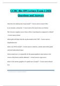 CCBC Bio 109 Lecture Exam 2 2026 Questions and Answers