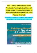 Test Bank For Evidence-Based Practice in Nursing & Healthcare A Guide to Best Practice 5th Edition by Bernadette Mazurek Melnyk&comma; Complete Chapters 1 - 23&comma; Updated Newest Version