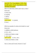 ArcGIS Pro Foundation 2101 Esri Certification Exam Questions with Verified Answers&period;docx