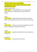 ESRI ArcGIS Pro Foundation Certification 2025 Exam Questions with Verified Answers&period;docx