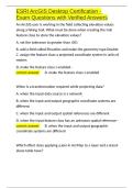 ESRI ArcGIS Desktop Certification - Exam Questions with Verified Answers&period;docx