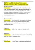 ESRI - ArcGIS Products Extensions Exam Questions with Verified Answers&period;docx