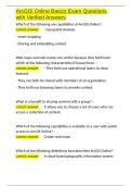 ArcGIS Online Basics Exam Questions with Verified Answers&period;docx