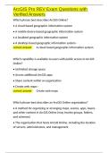 ArcGIS Pro REV Exam Questions with Verified Answers&period;docx