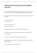 Hearing Screening Exam with detailed answers