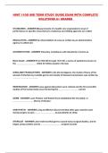 HIMT 11OO MID TERM STUDY GUIDE EXAM WITH COMPLETE SOLUTIONS A&plus; GRADED 