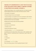 MICHIGAN PT JURISPRUDENCE LATEST TEST EXAM 2026 STUDY QUESTIONS WITH CORRECT VERIFIED ANSWERS GUARANTEED PASS GRADED &vert; ASSURED A&plus;