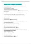 Adrenal Exam Questions and answers 