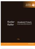TEST BANK FOR MARKETING MANAGEMENT, 15TH EDITION BY PHILIP KOTLER