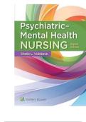 Test Bank for Psychiatric-Mental Health Nursing&comma; 8th Edition by Sheila L&period; Videbeck &lpar;ISBN 9781975116378&rpar; &vert; Complete Exam Prep and Study Resource &vert; All Chapters Fully Covered with Answers and Rationales &vert; 2025&ndash;2026 Updated A&plus; Verified Test Bank &vert; Comprehens